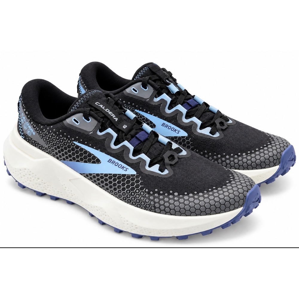 NEW Brooks Caldera 6 Womens Trail Running Shoes Black Blue Size 8.5